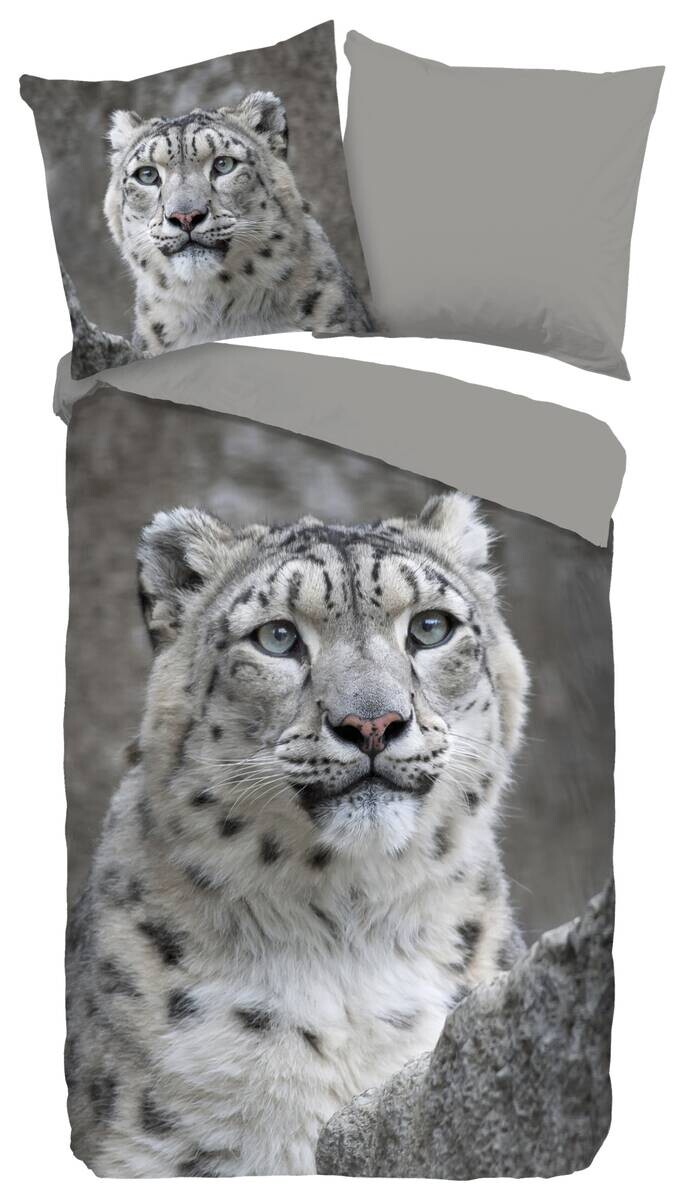 Baumwoll Bettwäsche Chief Flanell grau Baumwolle B/L: ca. 135x200 cm