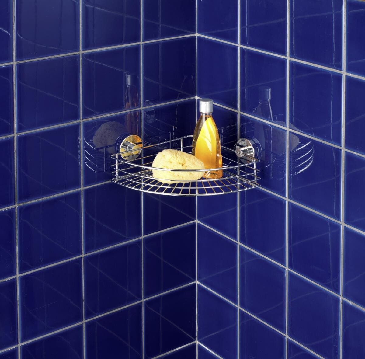 Eckablage Chrom Stahl B/H/L: ca. 31,5x8,5x22 cm