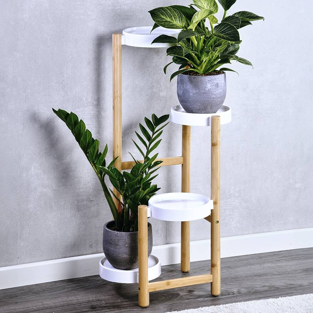 Kesper Blumenständer natur Bambus B/H/L: ca. 42x78x48 cm