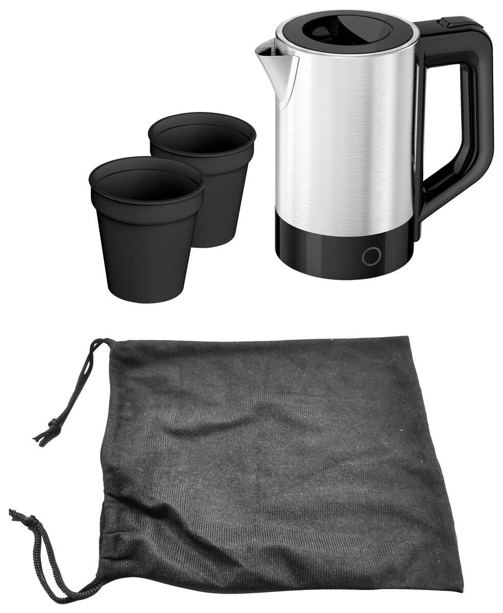 Emerio Wasserkocher WK-133233.1 silber Edelstahl B/H/L: ca. 10,4x17,6x18,6 cm ca. 0,5 l