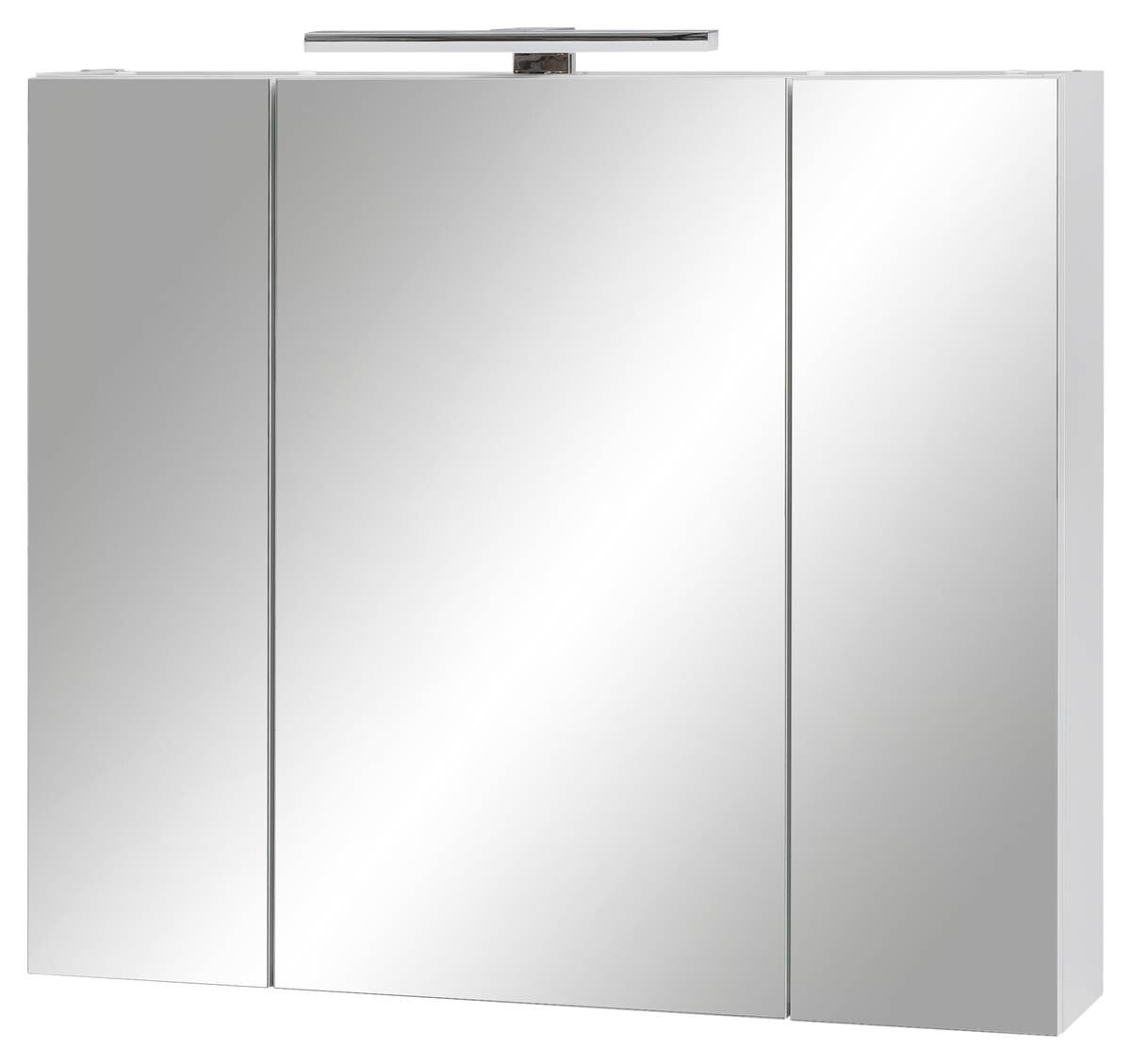 Spiegelschrank Limone weiß B/H/T: ca. 80x74,4x16 cm