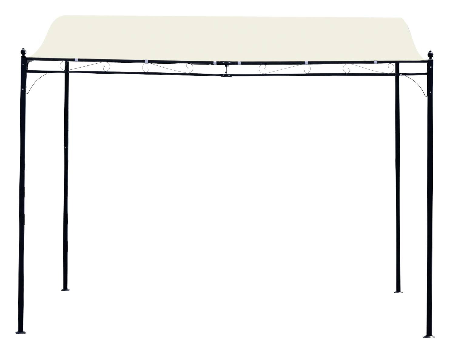 Outsunny Terrassenüberdachung creme Eisen B/H/L: ca. 297x245x297 cm