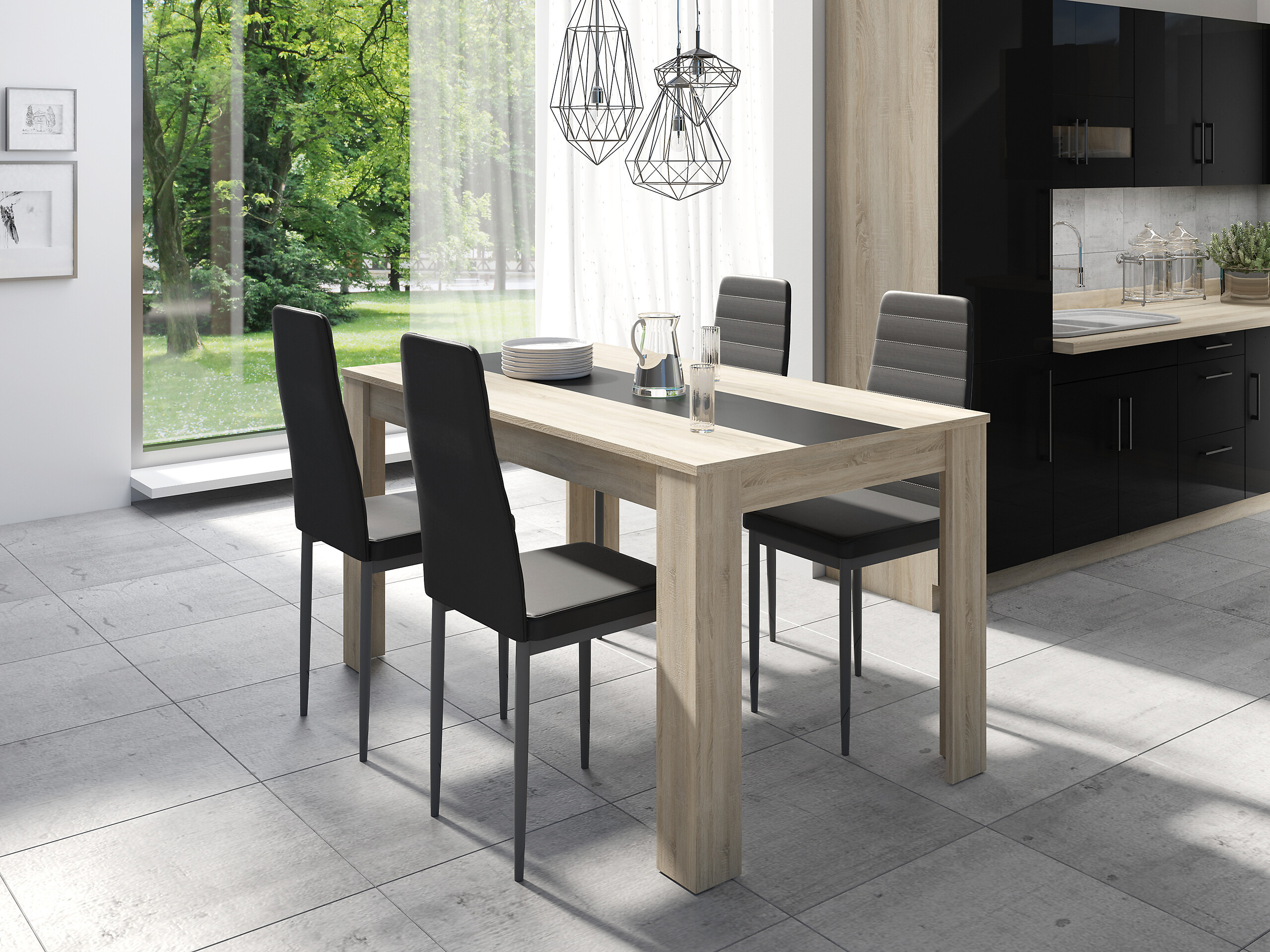 Tisch NORI Eiche Nachbildung B/H/T: ca. 140x75x80 cm