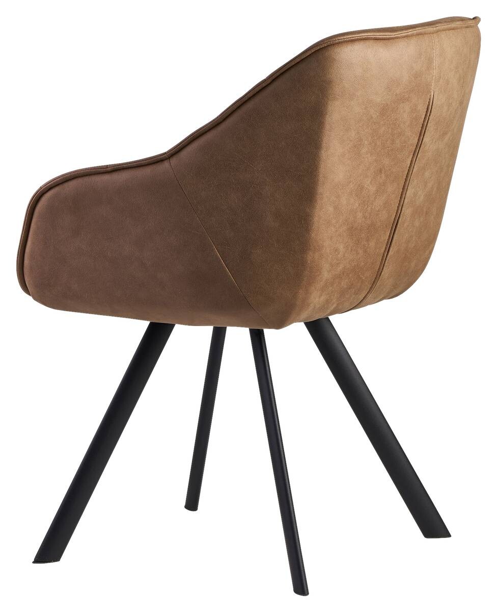 Stuhl braun Stoff B/H/T: ca. 60x85x64 cm