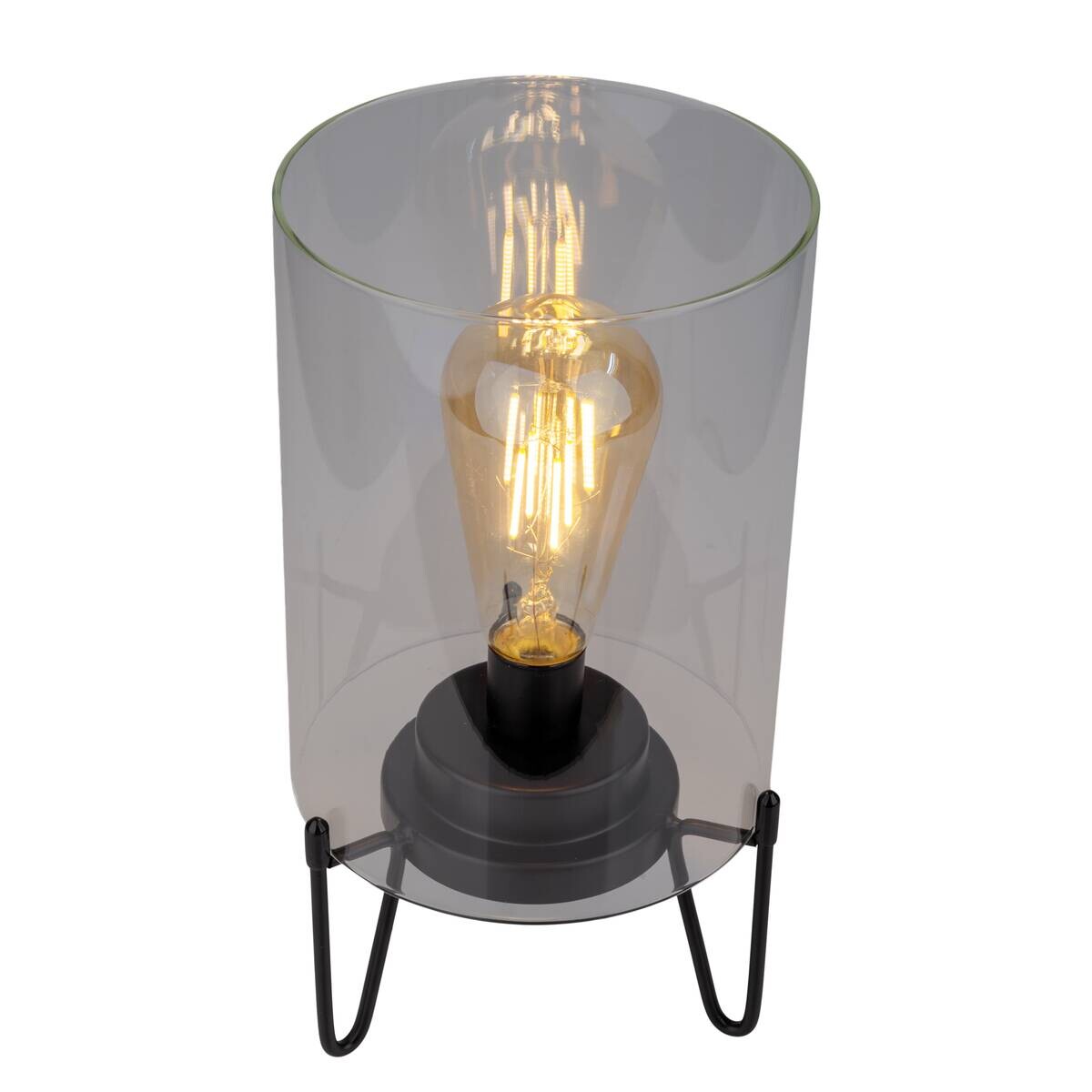 Näve Leuchten LED-Leuchten 5308422 schwarz Metall Glas B/H/T: ca. 15x28,5x15 cm 1 Brennstellen