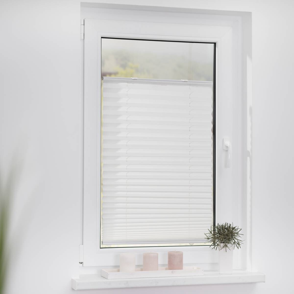 LICHTBLICK Spannplissee weiß B/L: ca. 55x130 cm