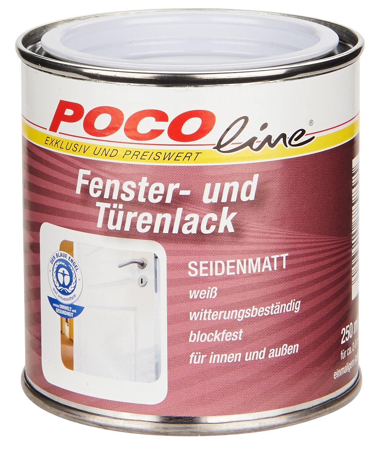 POCOline Acryl Fensterlack weiß seidenmatt ca. 0,25 l