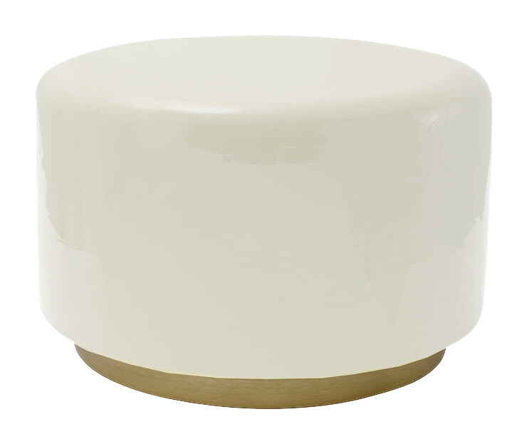 360 Living Hocker Artisse 251 elfenbein gold Metall H/D: ca. 43x51,5 cm