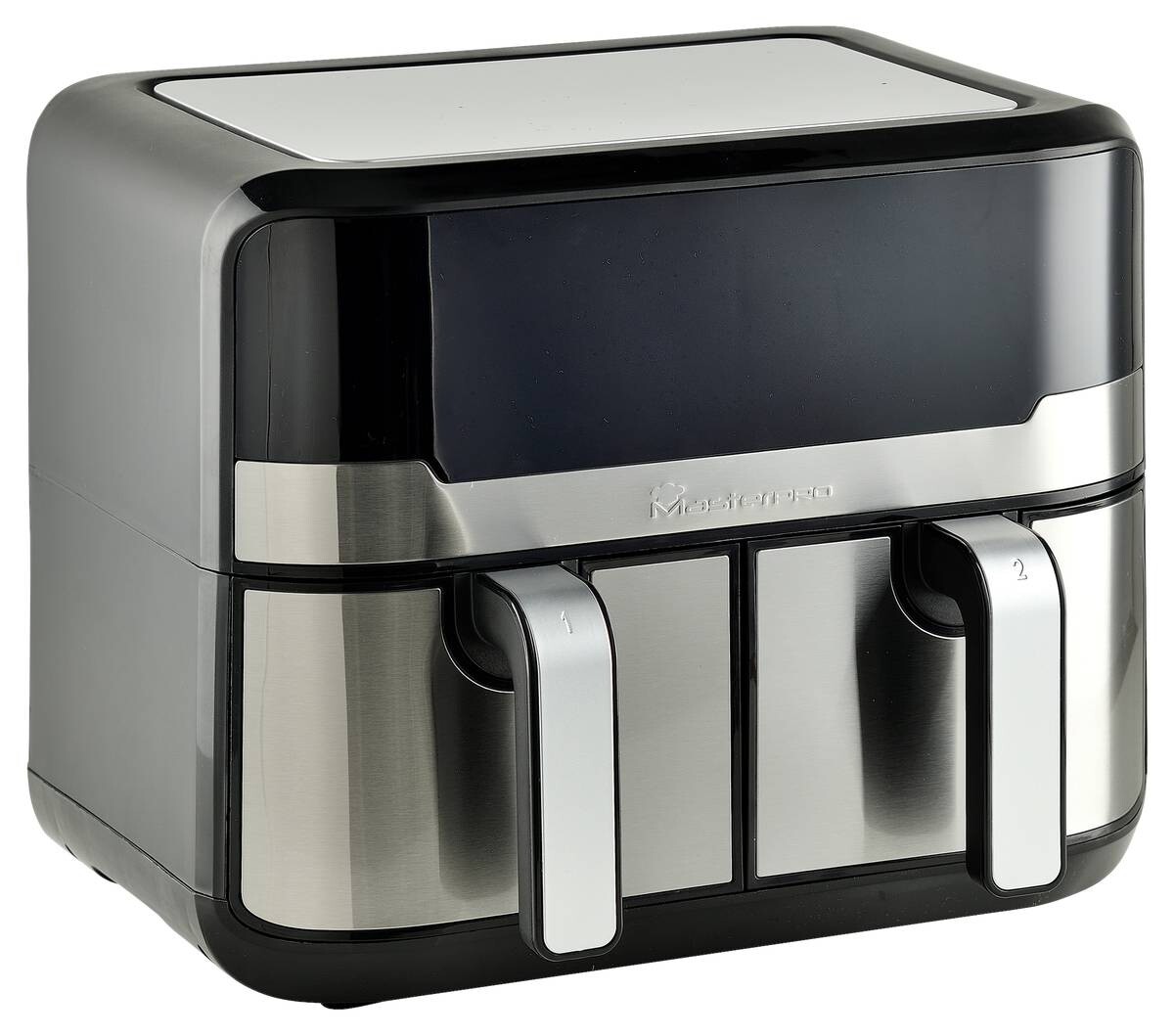 MASTERPRO Heißluftfritteuse Doppelbehälter BGMP-9178-BK silber Metall B/H/T: ca. 45x35,5x38 cm ca. 9 l MASTERPRO Heißluftfritteuse Doppelbehälter BGMP-9178-BK silber Metall B/H/T: ca. 45x35,5x38 cm ca. 9 l