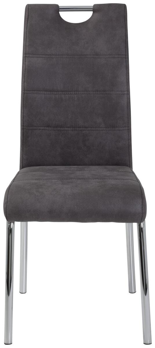 Stuhl Susi 2er Set anthrazit Vintage Microfaser B/H/T: ca. 44x98x61 cm