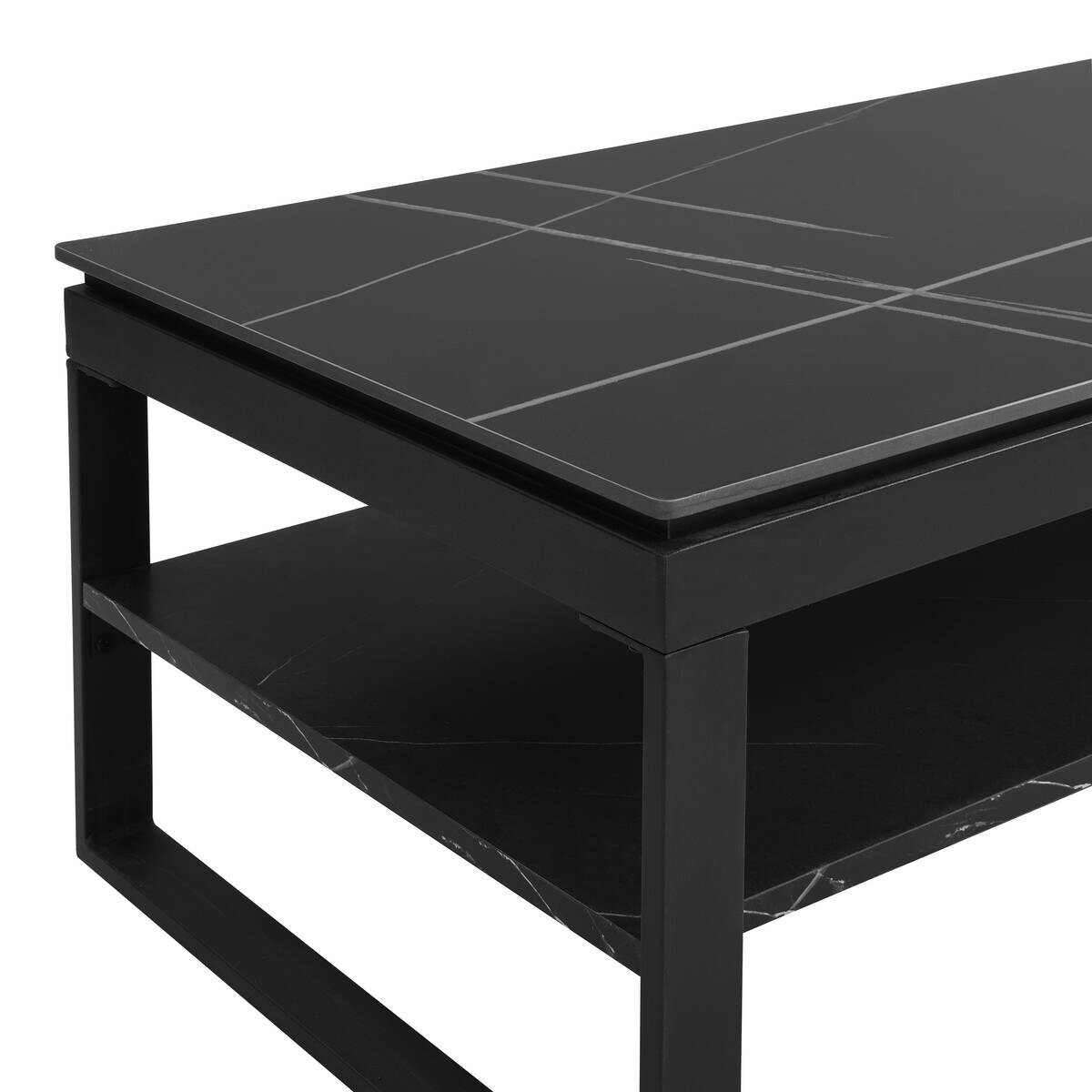 Couchtisch Mia schwarz Keramik Optik B/H/T: ca. 120x45x60 cm