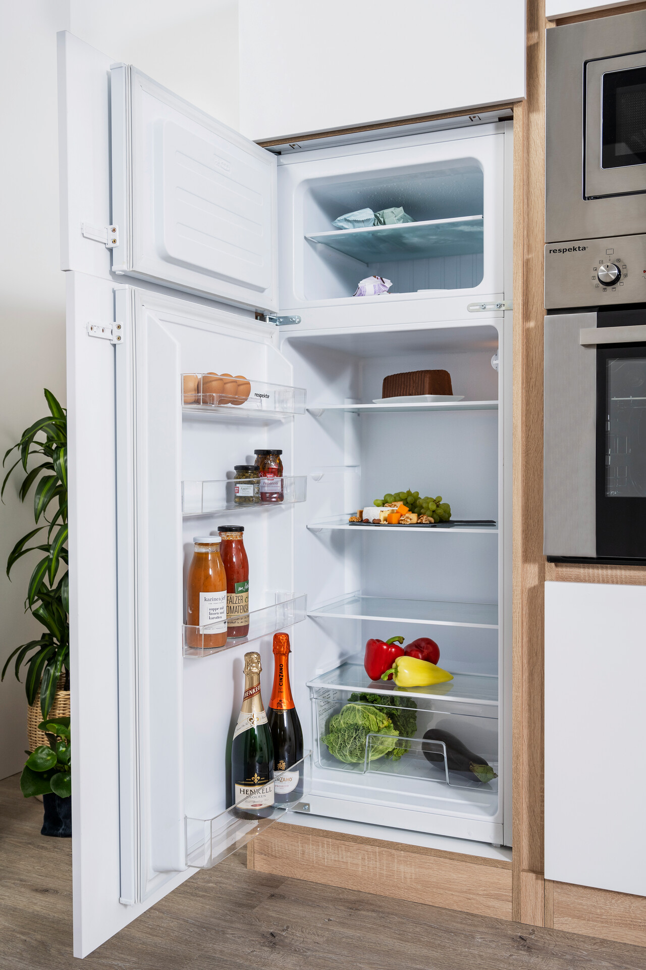 Respekta Küchenblock Premium grau hochglänzend B/H/T: ca. 345x220,5x60 cm