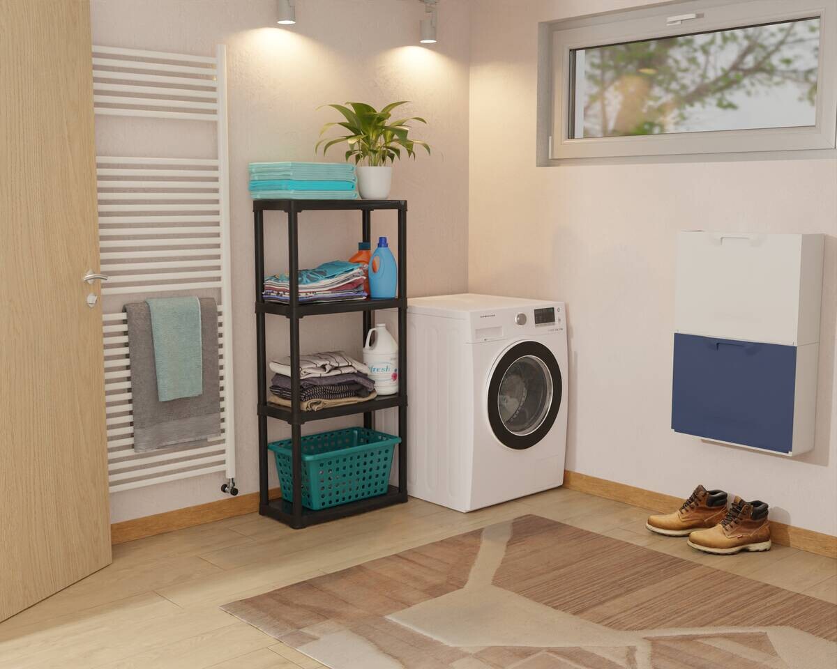 ArtPlast Kunststoffregal schwarz Polypropylen B/H/L: ca. 60x133x30 cm