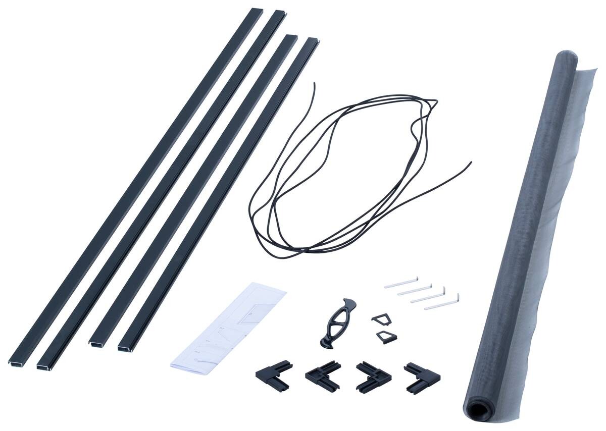 Fliegengitter anthrazit B/L: ca. 100x120 cm