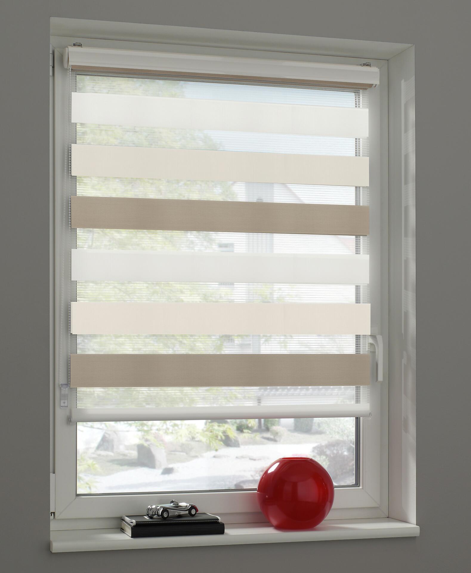 Boviva Doppelrollo mit Blende weiß B/L: ca. 70x160 cm