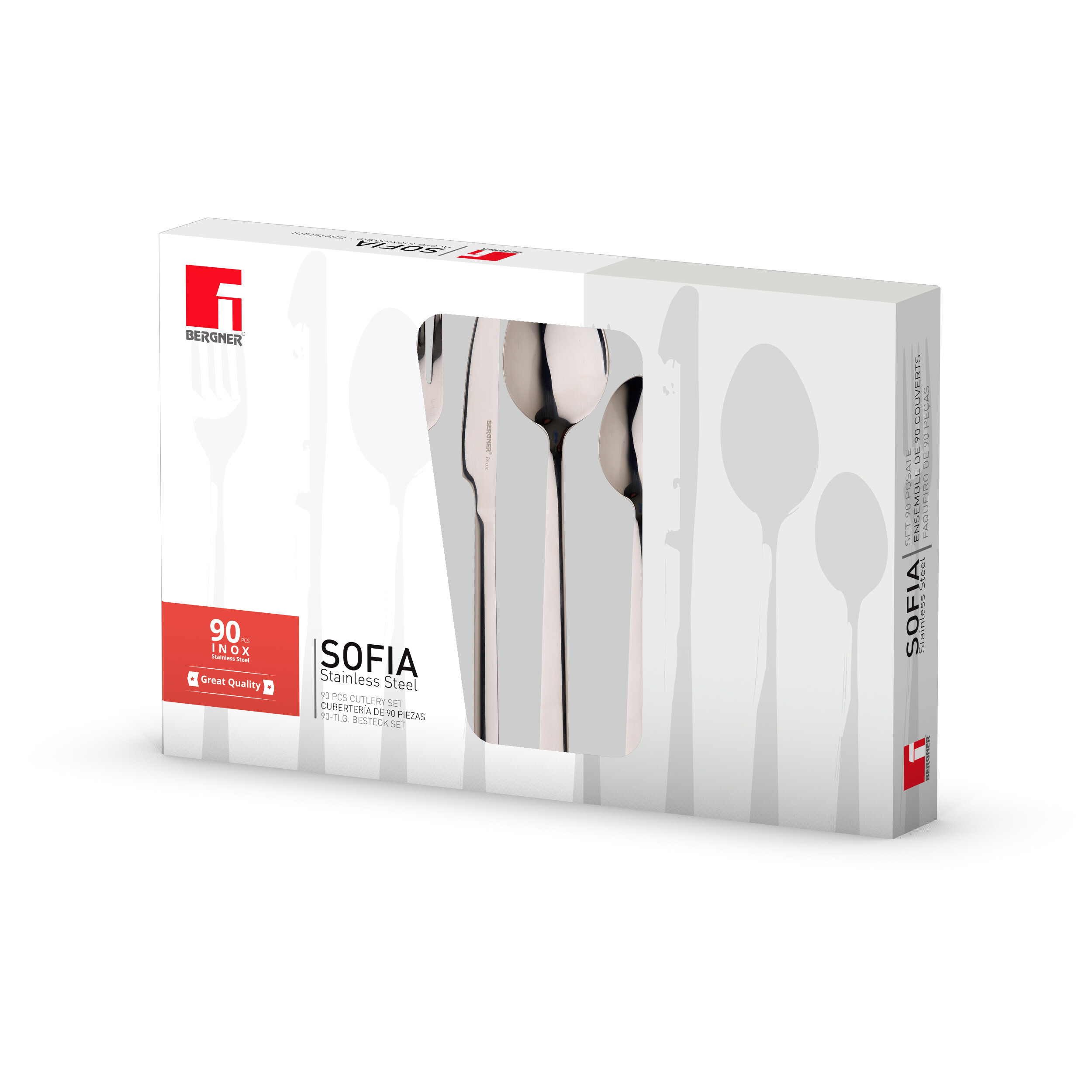 BERGNER Besteckset SOFIA silber Edelstahl 60 tlg.