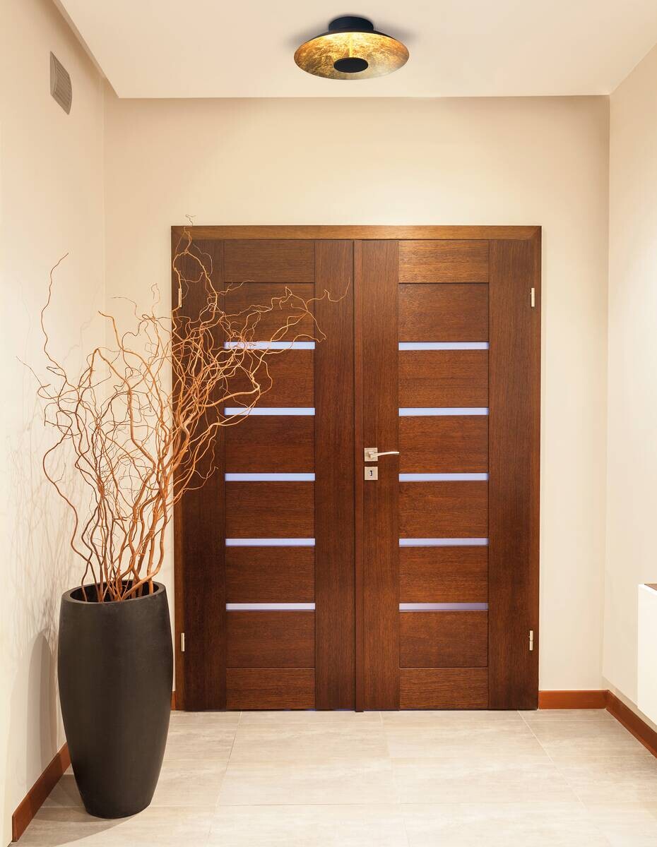 Näve Leuchten Deckenleuchte Firenze 1265358 schwarz gold Metall B/H/T: ca. 30x15x30 cm null 1 Brennstellen