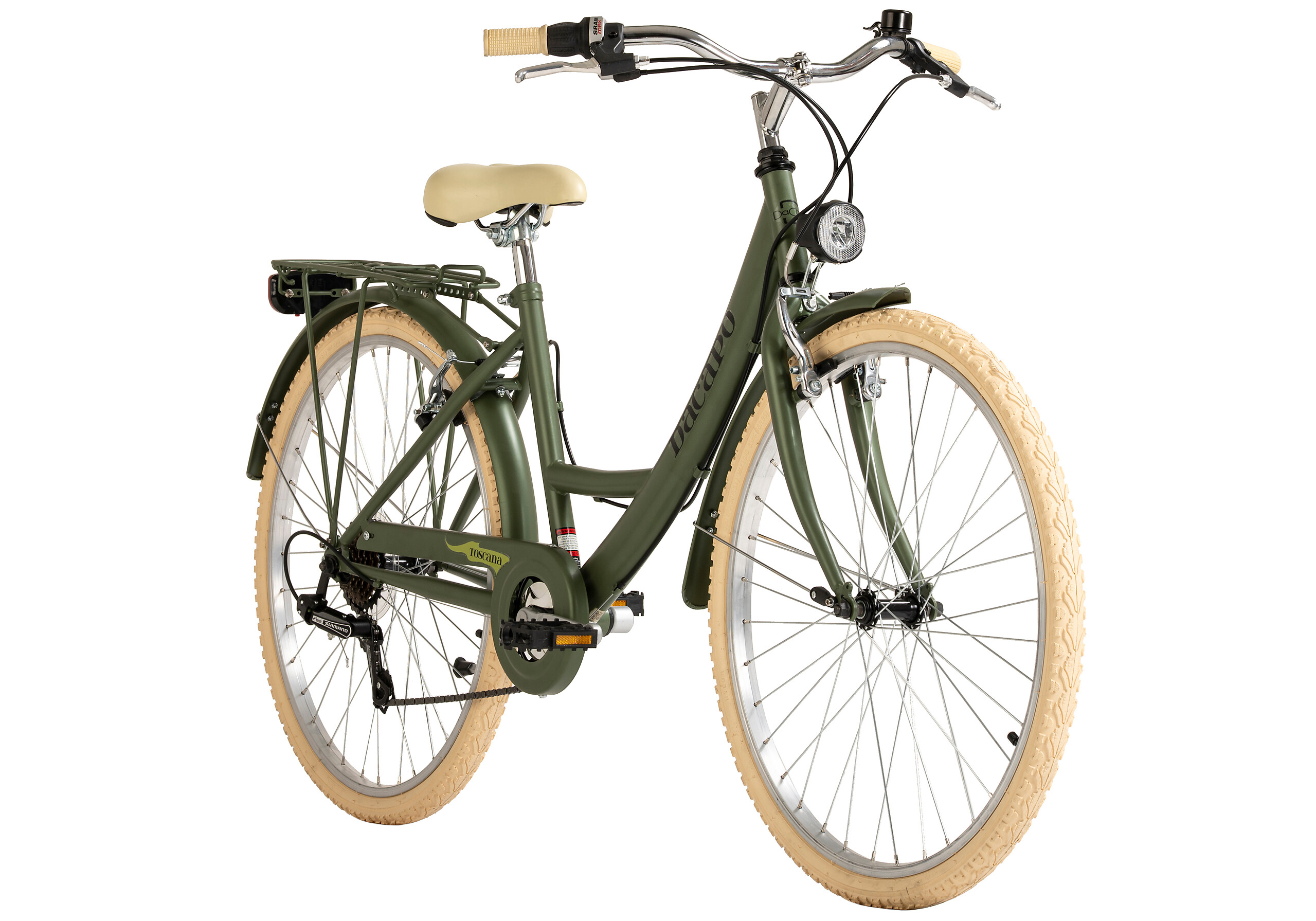 DaCapo City-Bike Toscana TOSCANA 26 Zoll Rahmenhöhe 41 cm 6 Gänge grün grün ca. 26 Zoll