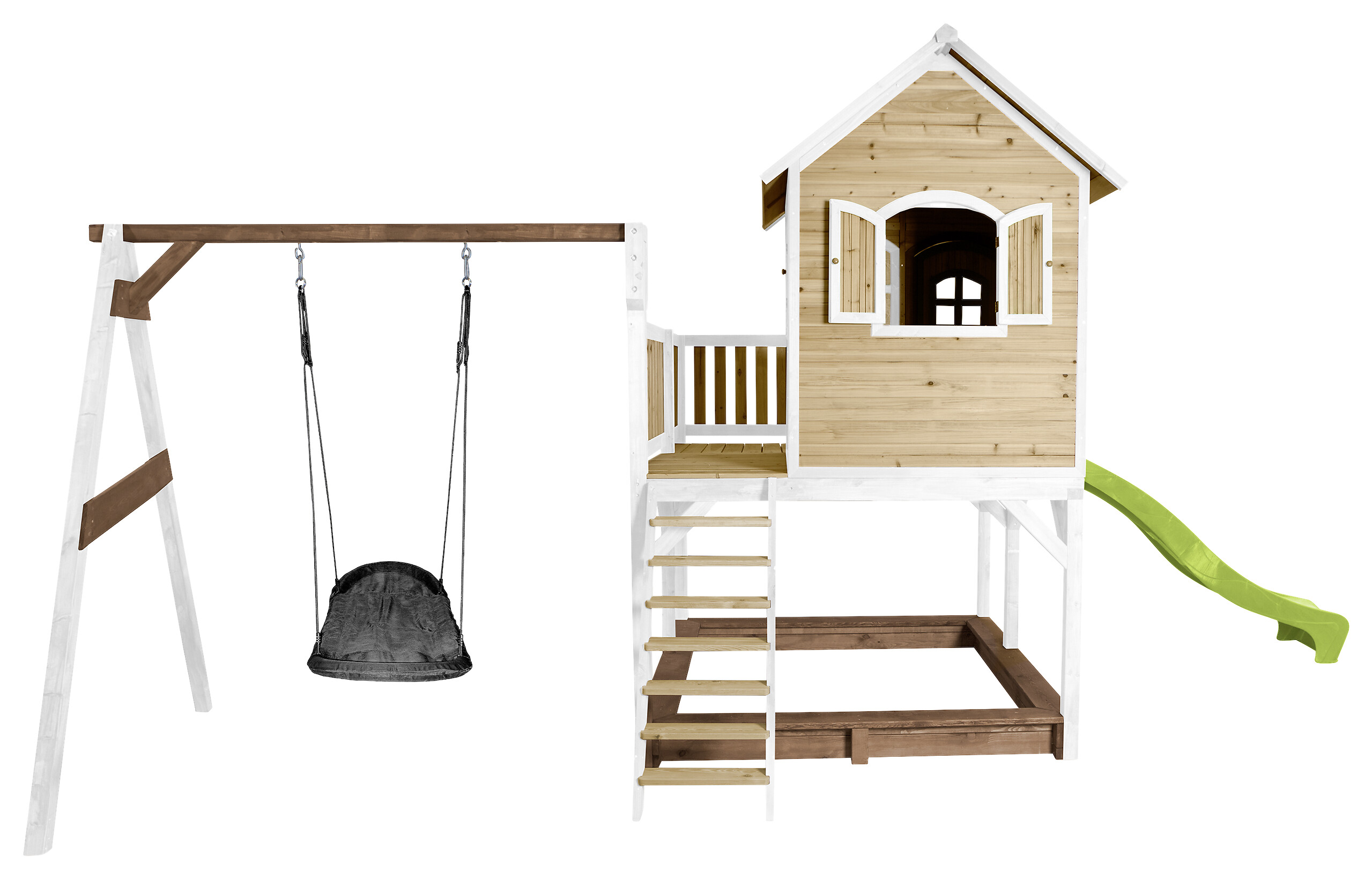 AXI Spielhaus Liam braun B/H/L: ca. 613x291x277 cm
