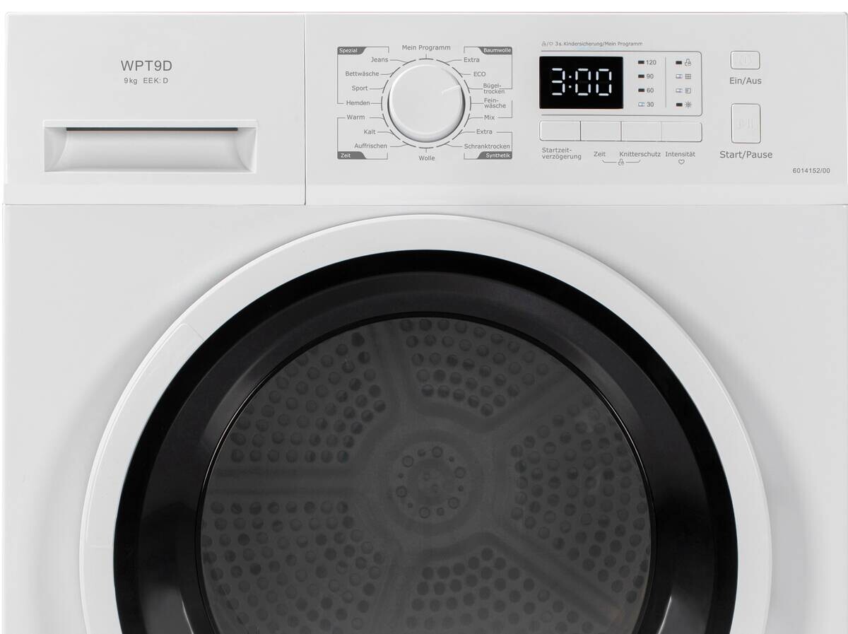 POCOline Wärmepumpentrockner WPT9DW16 weiß B/H/T: ca. 59,5x84,5x68 cm ca. 9 kg