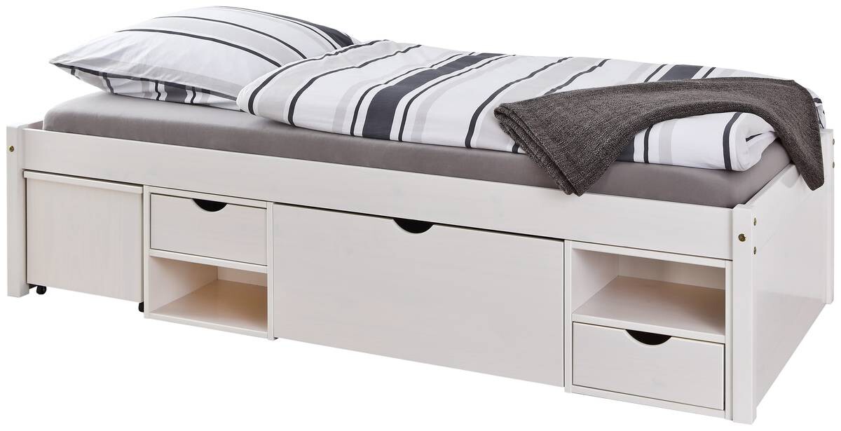 Funktionsbett Till weiß Liegefläche B/L: ca. 90x200 cm