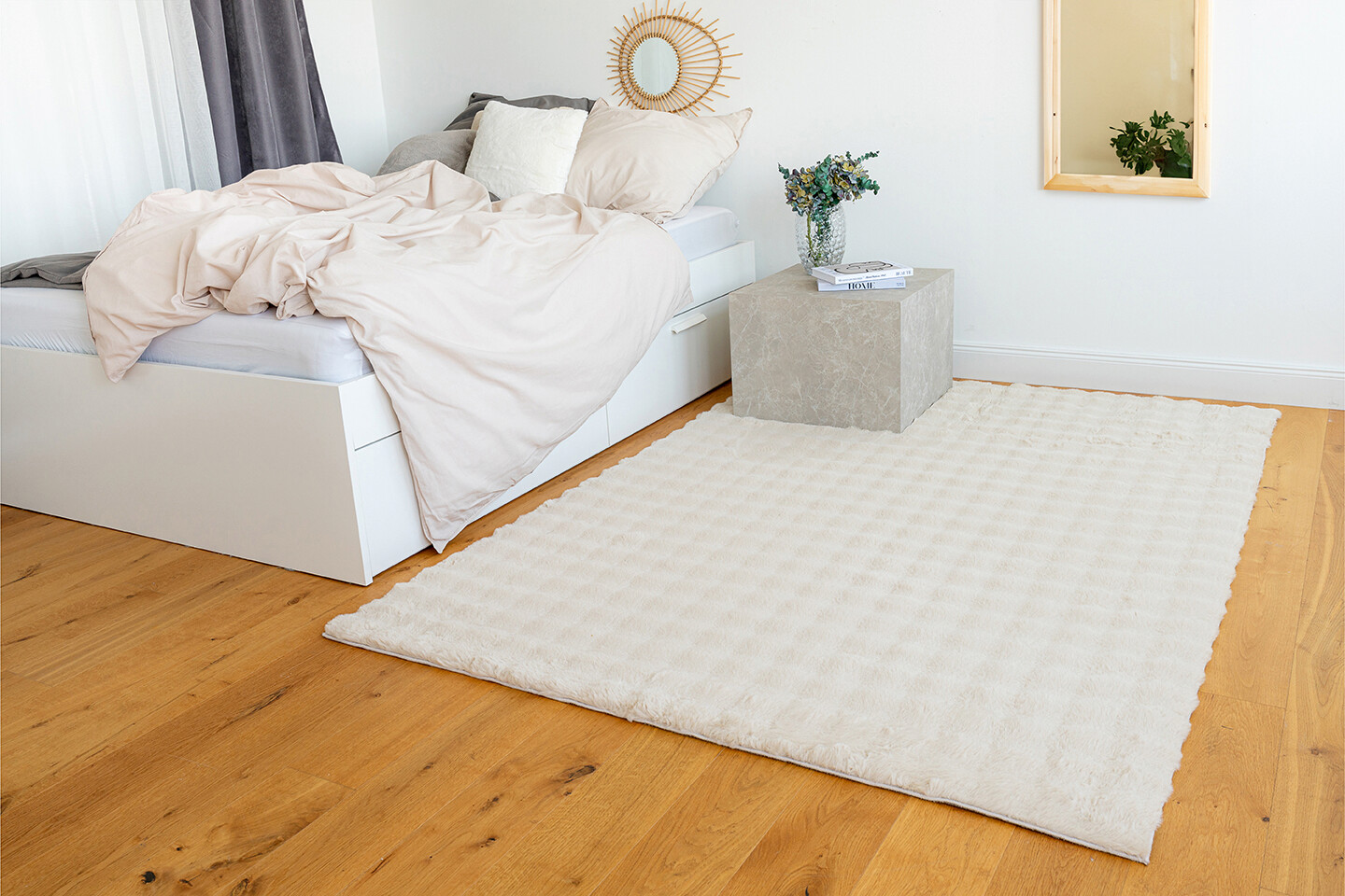 Padiro Hochflorteppich Hailey 125 creme B/H/L: ca. 200x3x290 cm