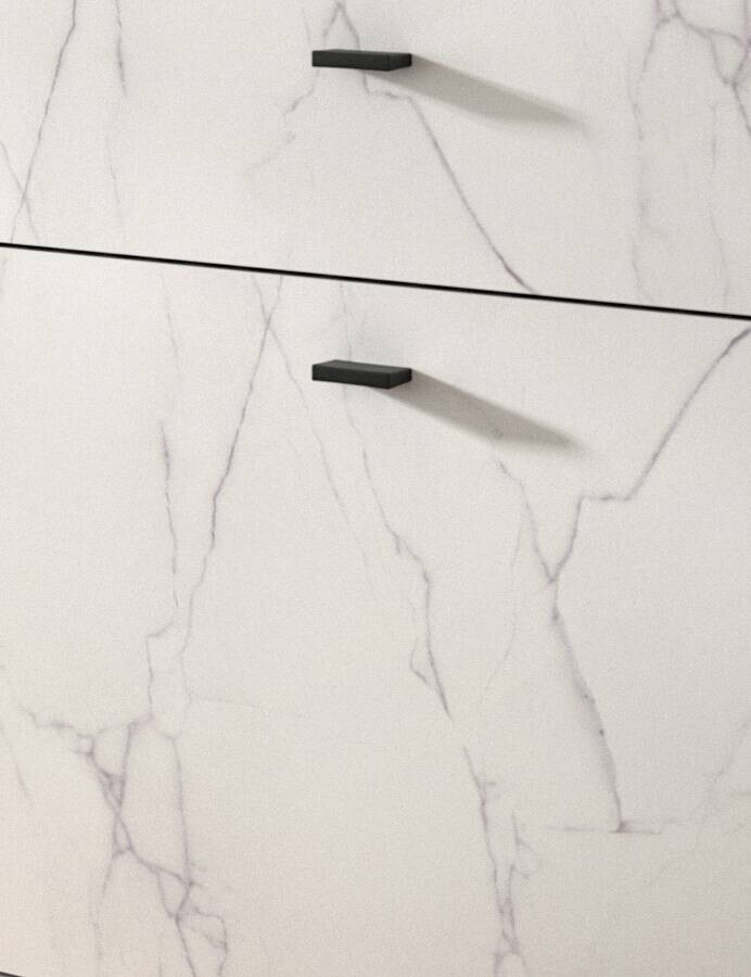 Sideboard Stone weiß Marmoroptik B/H/T: ca. 139x88x41 cm