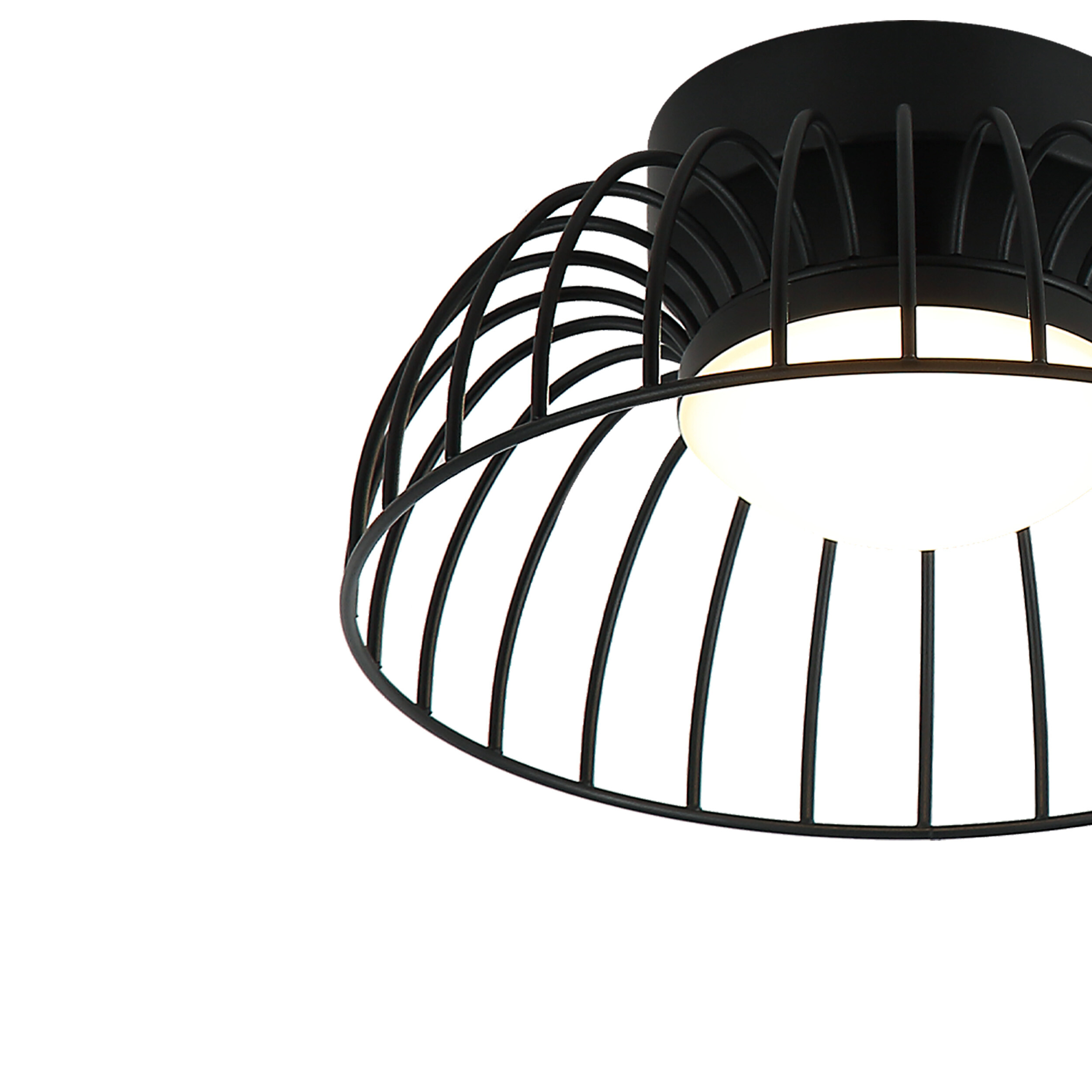 Lamkur Deckenleuchte schwarz Stahl B/H/L: ca. 27x27x17 cm