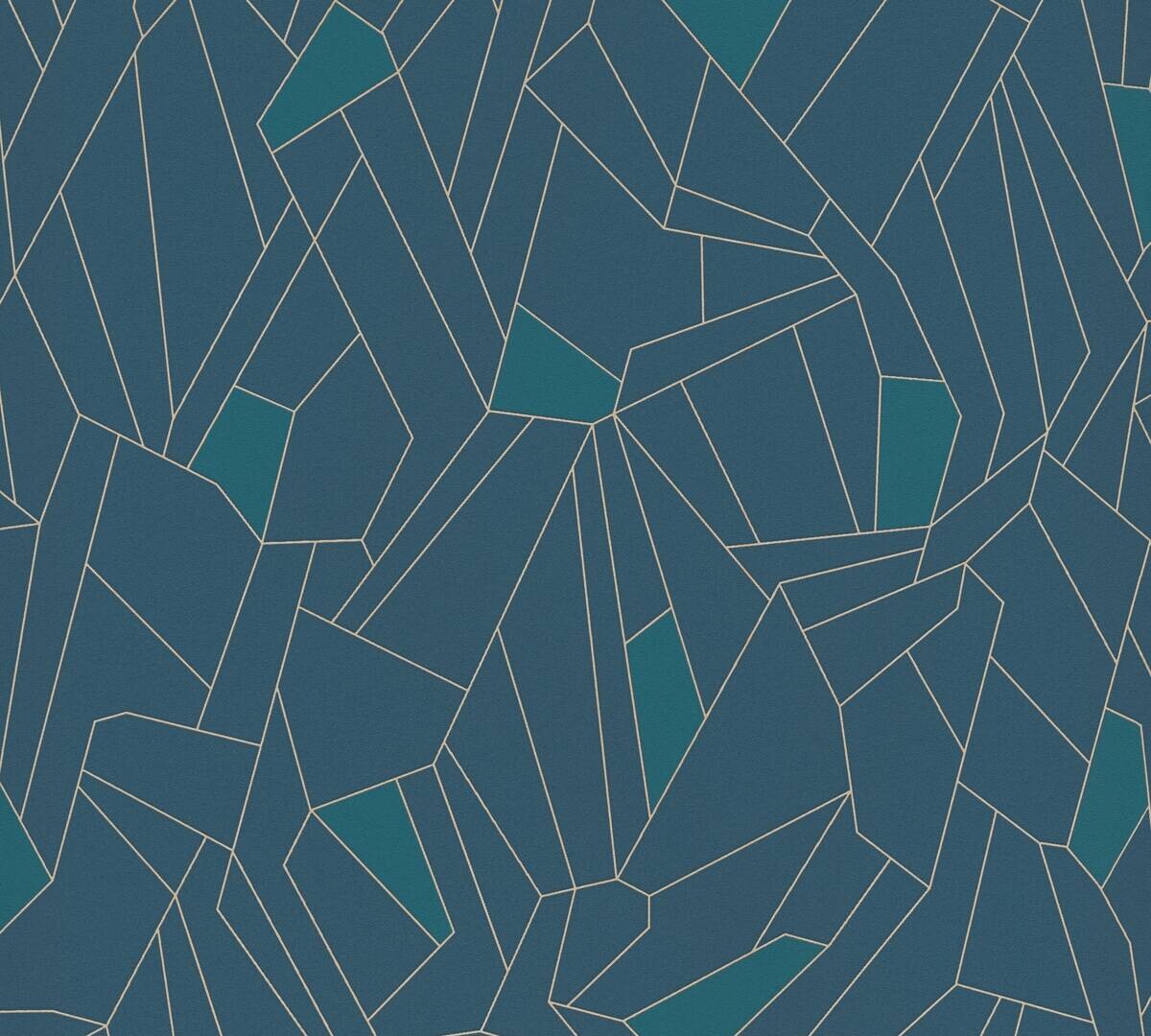 A.S.Creation Vliestapete blau türkis beige B/H/D: ca. 53x1005x8 cm