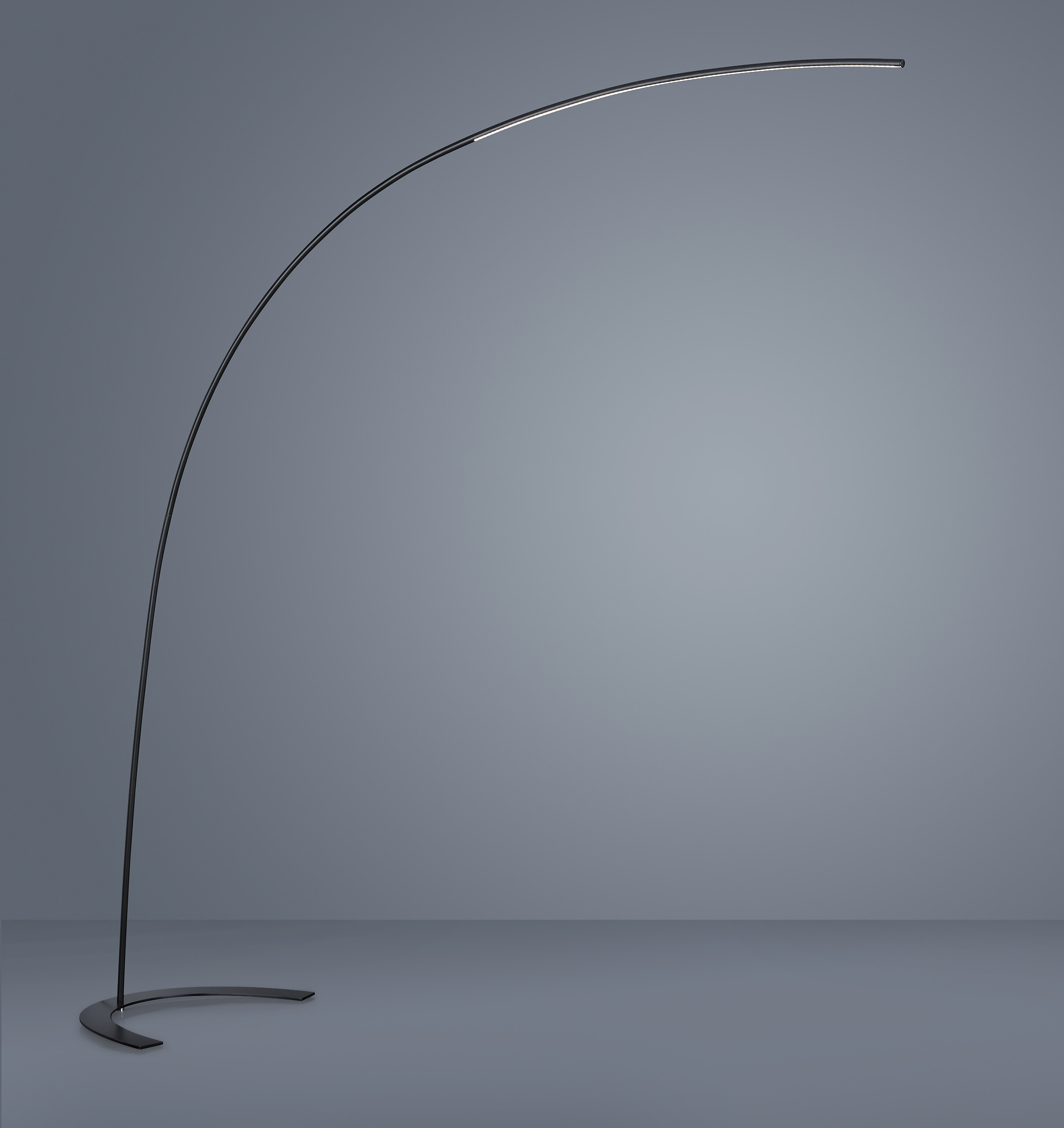 TRIO Bogenleuchte Shanghai schwarz Metall B/H: ca. 65x210 cm