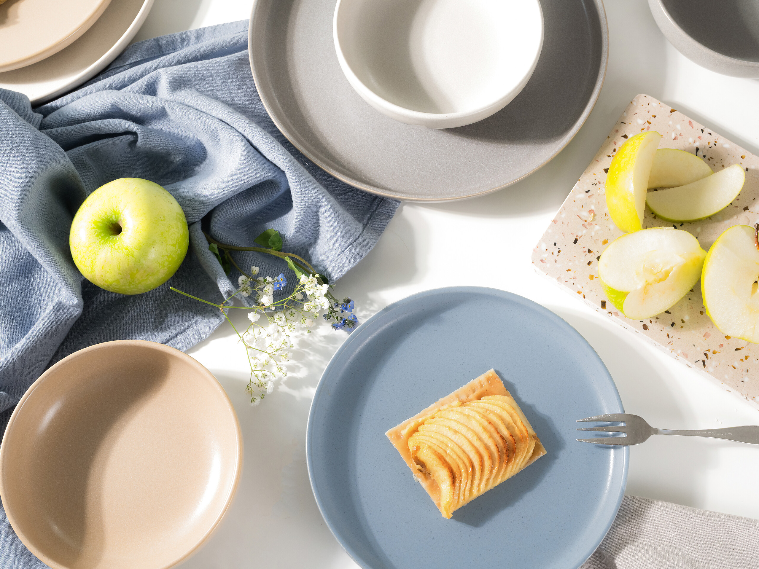 CreaTable Tafelservice Uno Nordic bunt Steinzeug 12 tlg.