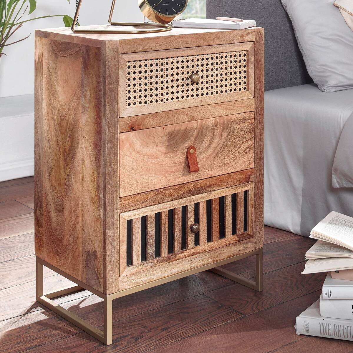 Nachtkonsole braun B/H/T: ca. 40x60x30 cm