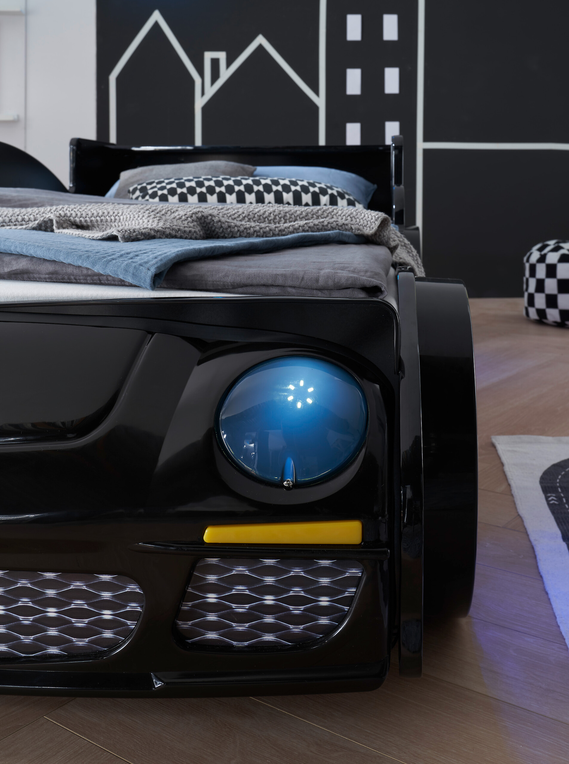 Autobett Rinum schwarz Liegefläche B/L: ca. 90x200 cm