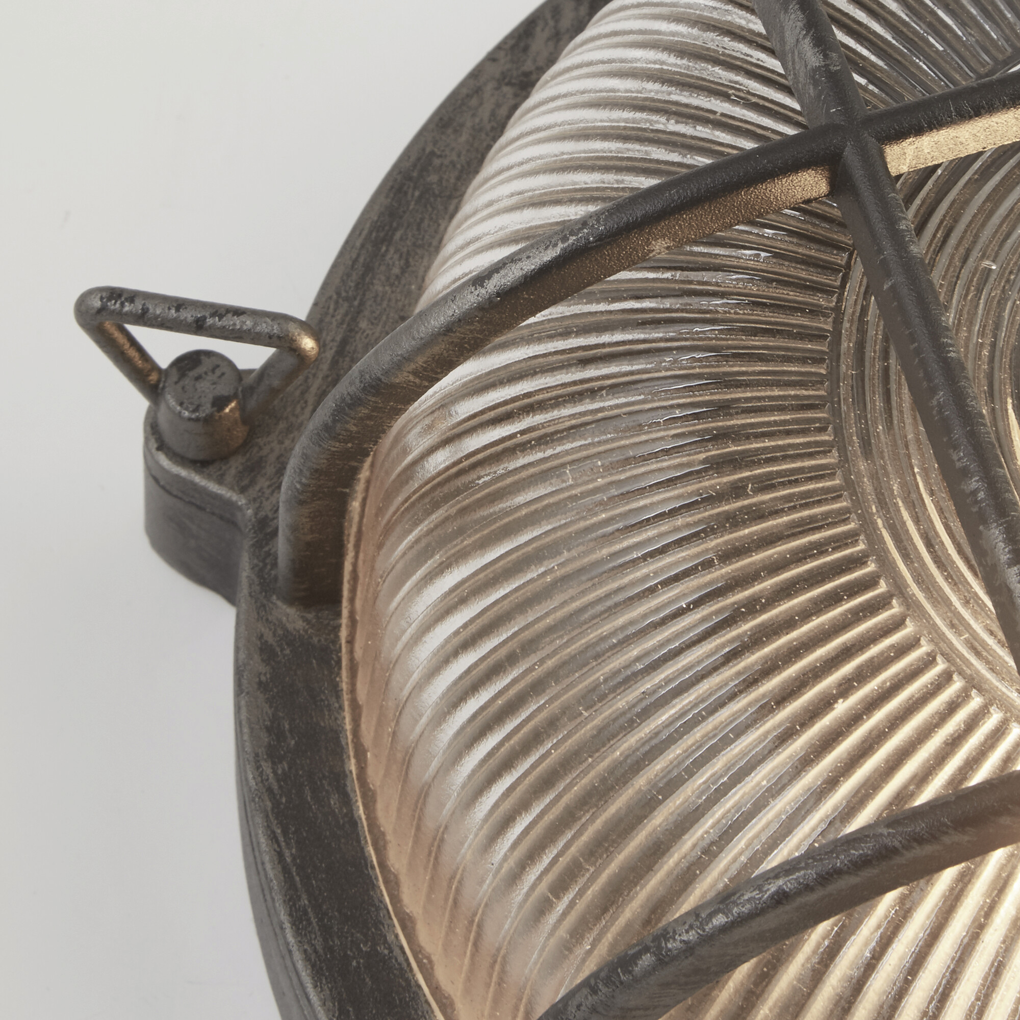 Searchlight Außenleuchte Bulkhead schwarz transparent Glas Stahl B/H/T: ca. 11x26,5x11 cm E27 1 Brennstellen