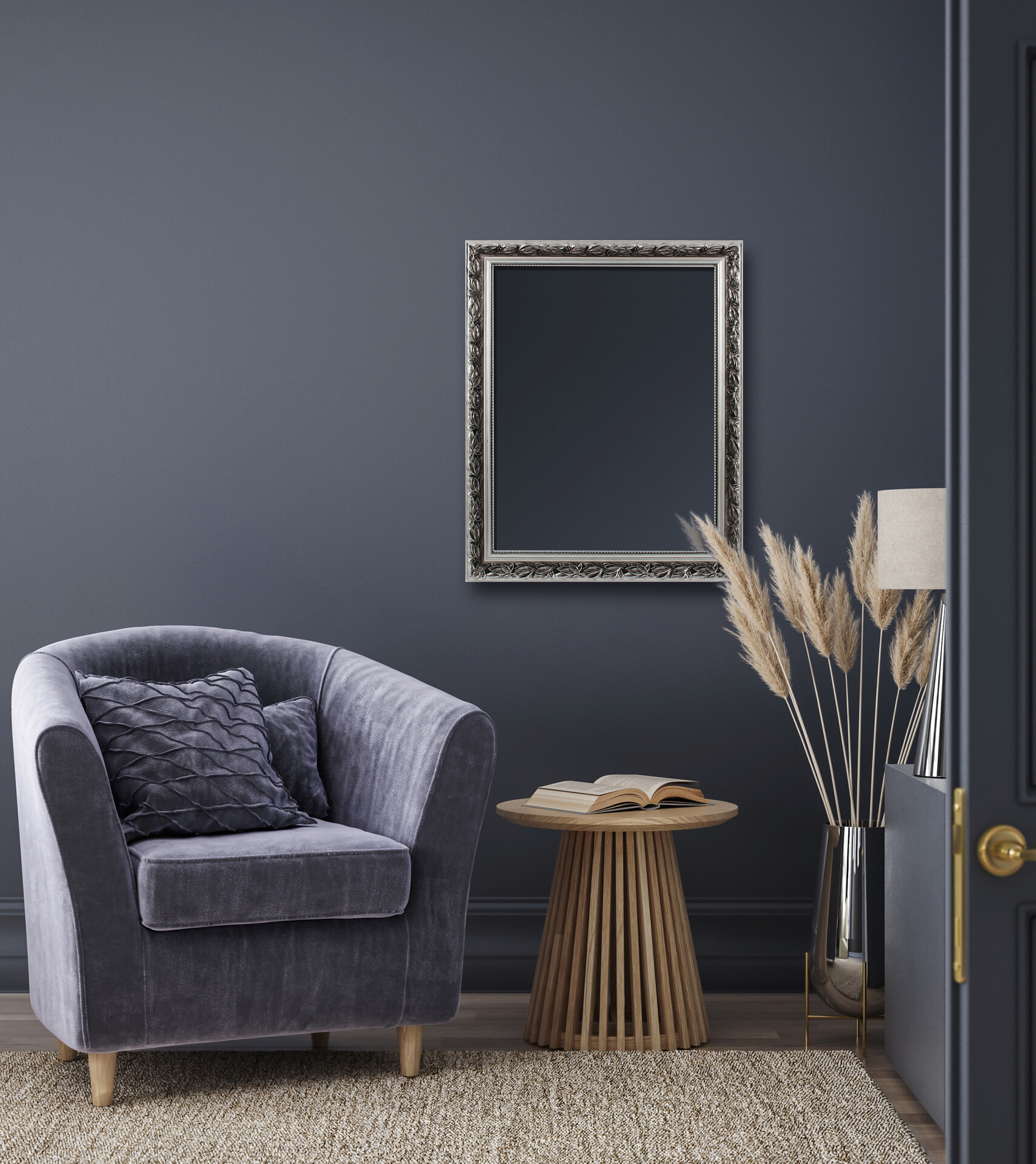 Rahmenspiegel Sonja silber Optik B/H: ca. 55x70 cm