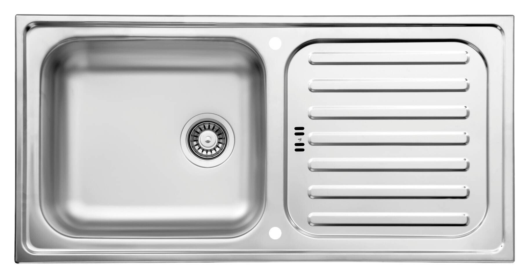 Respekta Einbauspüle Riverside Edelstahl B/H/T: ca. 100x17,5x50 cm Respekta Einbauspüle Riverside Edelstahl B/H/T: ca. 100x17,5x50 cm