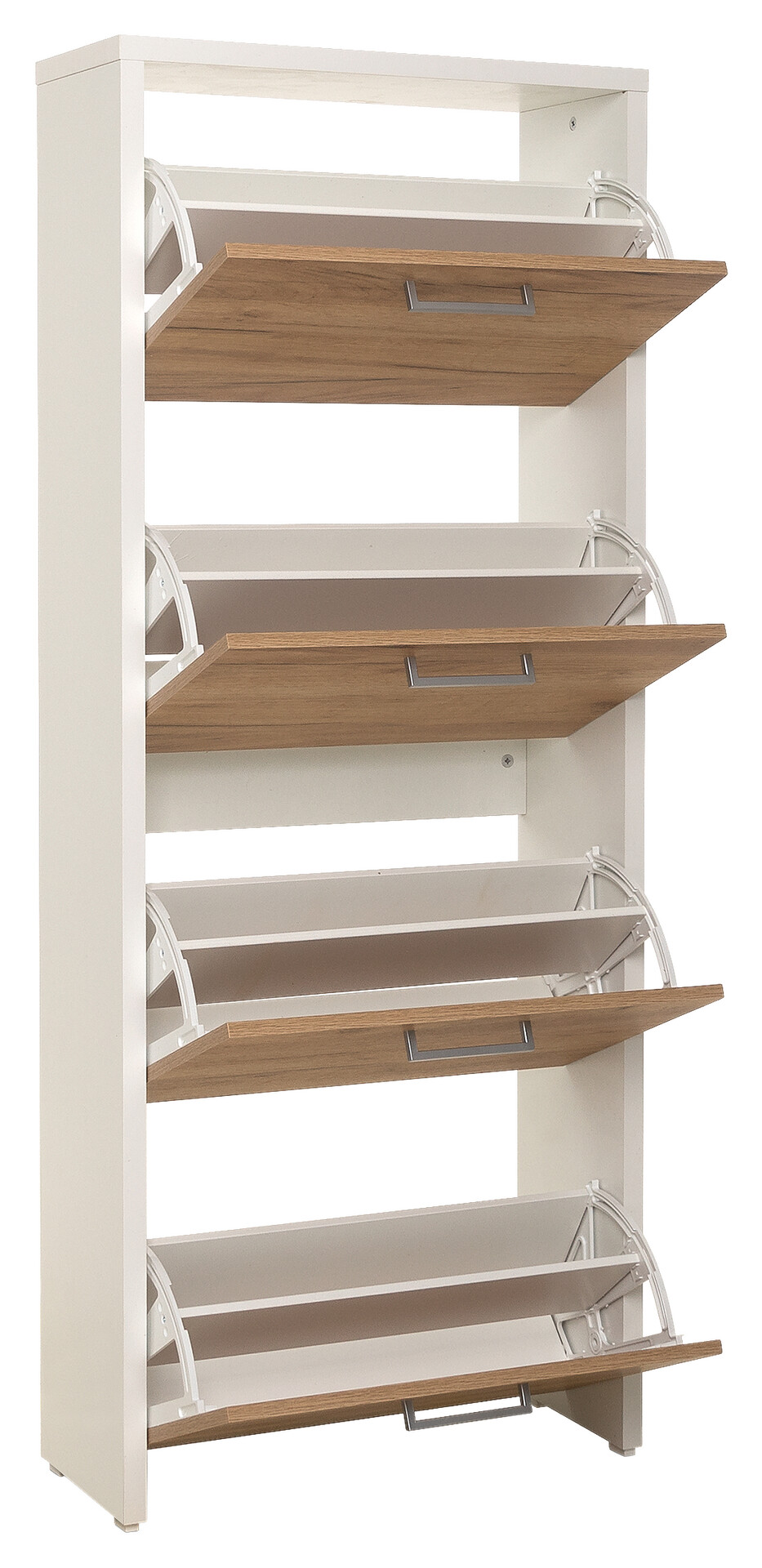 Schuhkipper Fulda 2 weiß honig Eiche Nachbildung B/H/T: ca. 61x152x25 cm