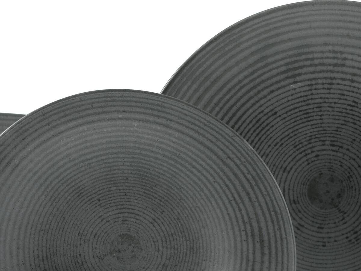 CreaTable Tafelservice Catania anthrazit Steinzeug 12 tlg.