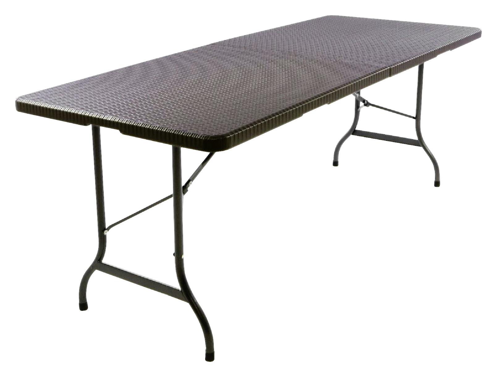 VCM Gartentisch braun Metall B/H/L: ca. 70x75x180 cm