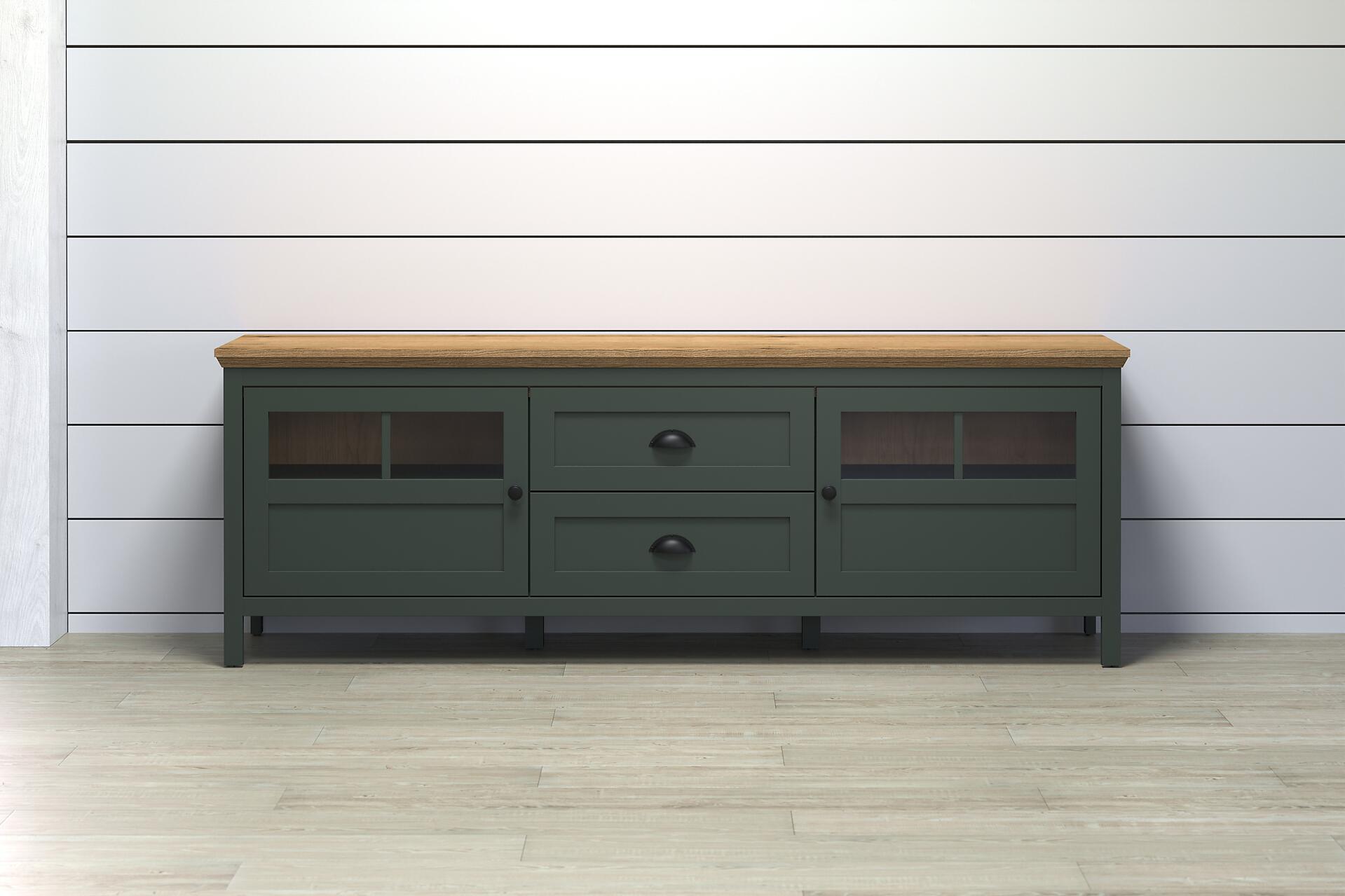 Lowboard Stanton tannengrün Eiche Evoke Coast Nachbildung B/H/T: ca. 184x64x45 cm