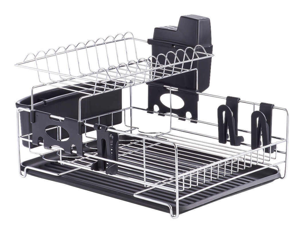 Zeller Geschirrabtropfständer schwarz Metall B/H/L: ca. 40x29x49 cm
