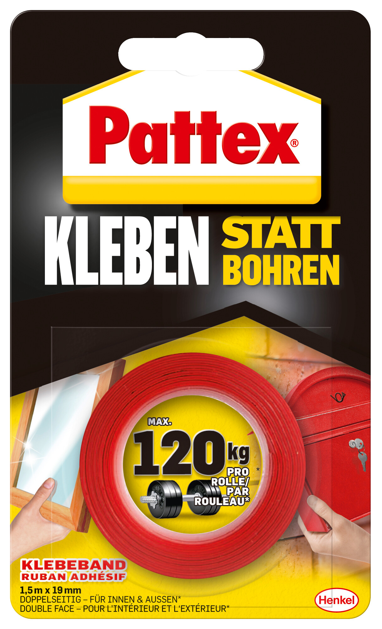 Pattex Klebeband Kleben statt Bohren L: ca. 150 cm