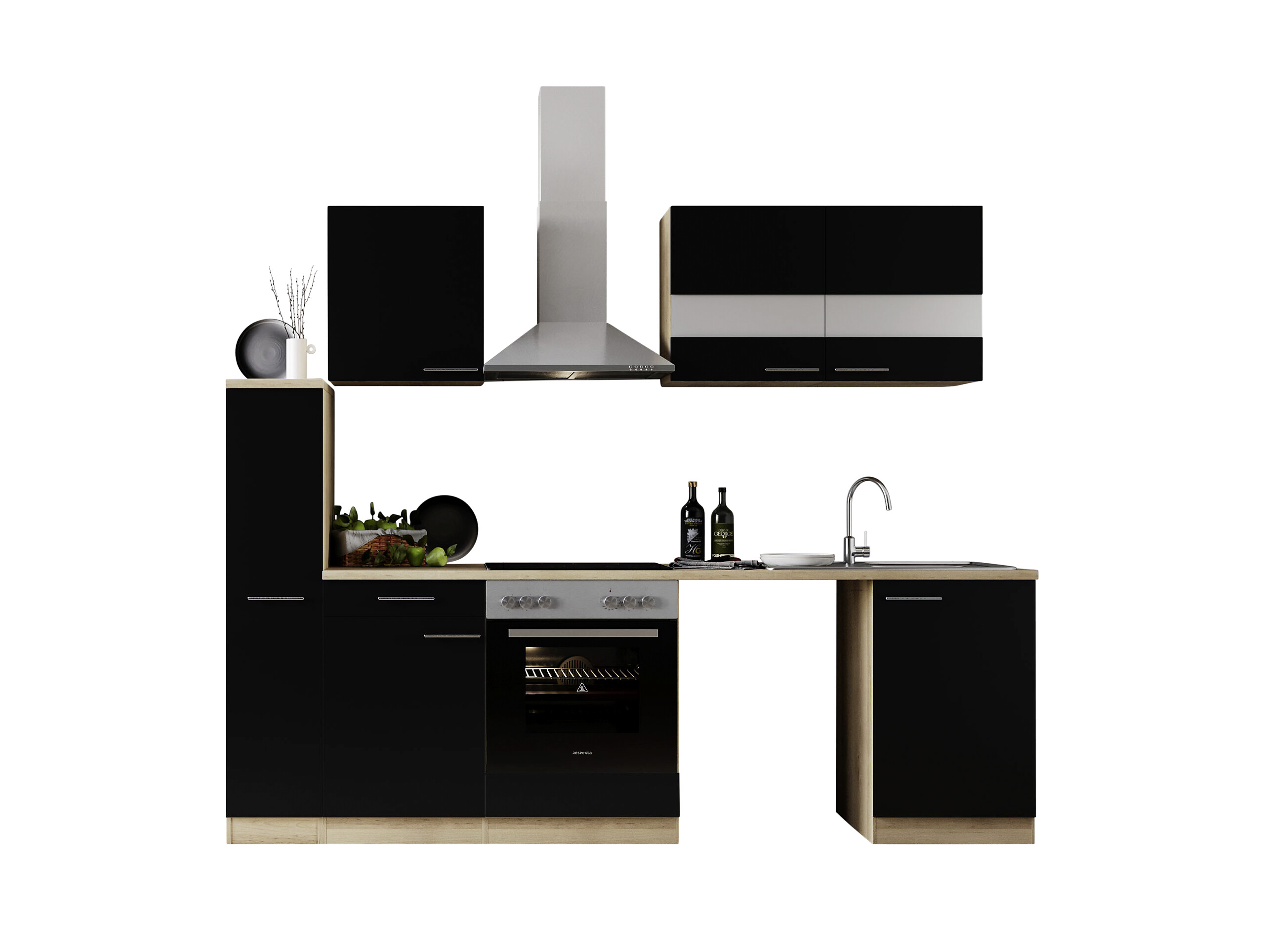 Respekta Küchenblock Merle weiß B/H/T: ca. 250x200x60 cm