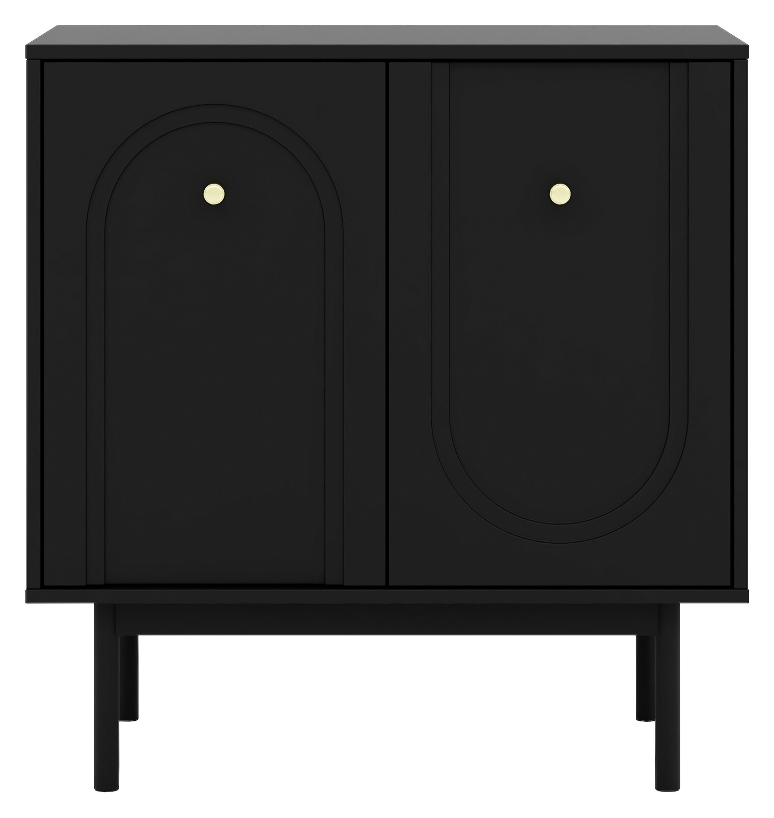 Kommode MAZOMA schwarz gold Optik B/H/T: ca. 79x82x39 cm