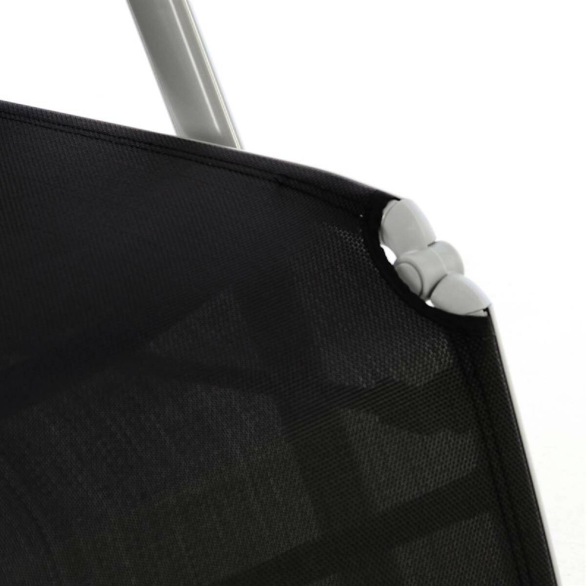 VCM Sonnenliege schwarz Textilene B/H/T: ca. 59x113x74 cm