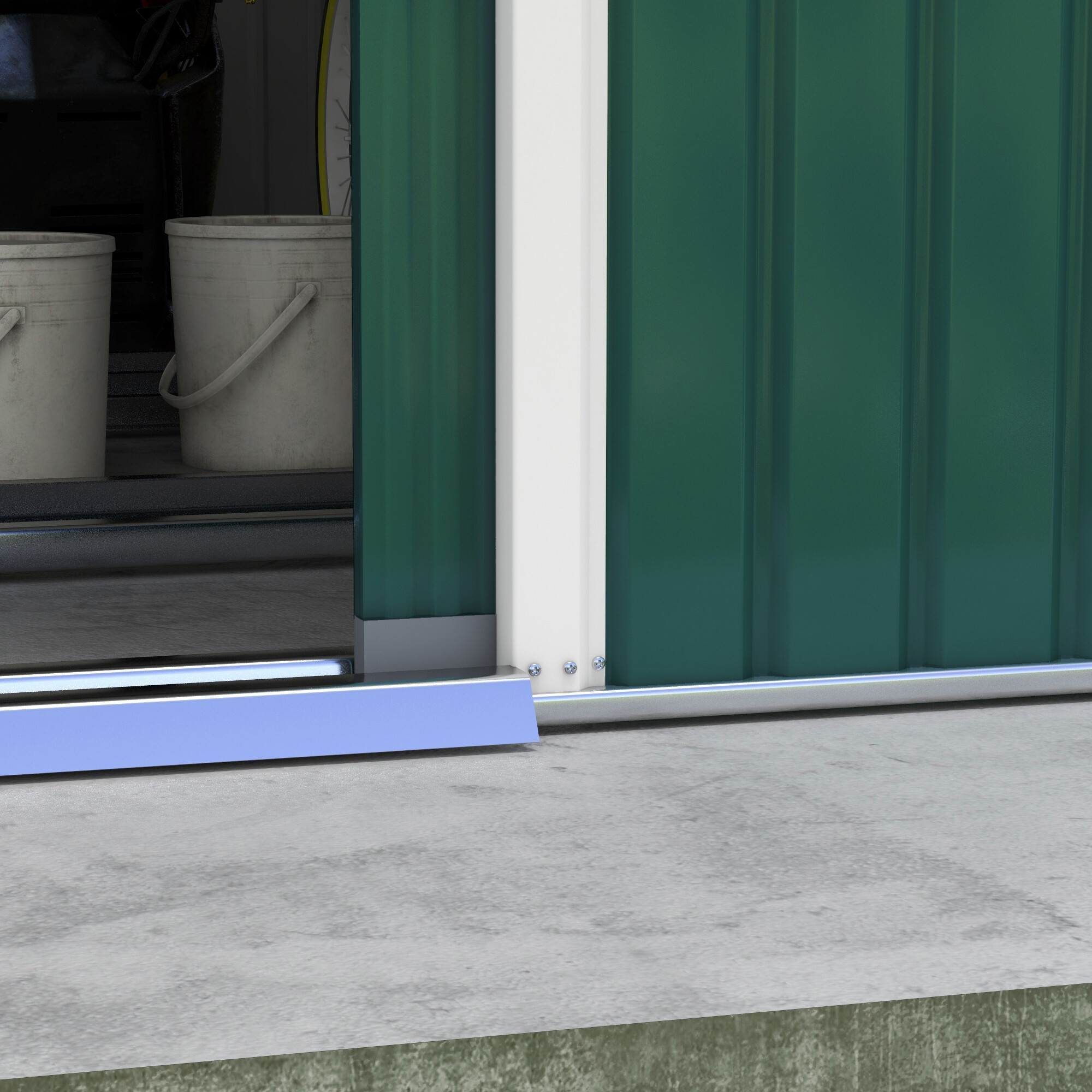 Outsunny Gerätehaus dunkelgrün B/H/L: ca. 386x200x340 cm