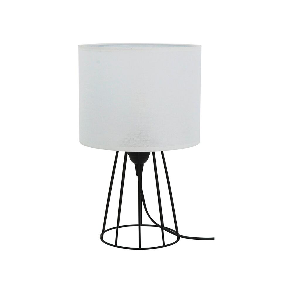 SPOT Light Tischleuchte Lucie weiß schwarz Textil Metall H/D: ca. 32x20 cm E27 1 Brennstellen