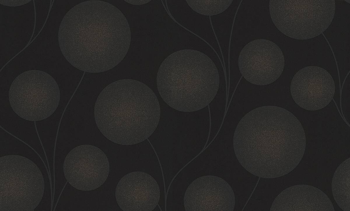 A.S.Creation Vliestapete Spot 3 Kreise schwarz B/L: ca. 53x1005 cm