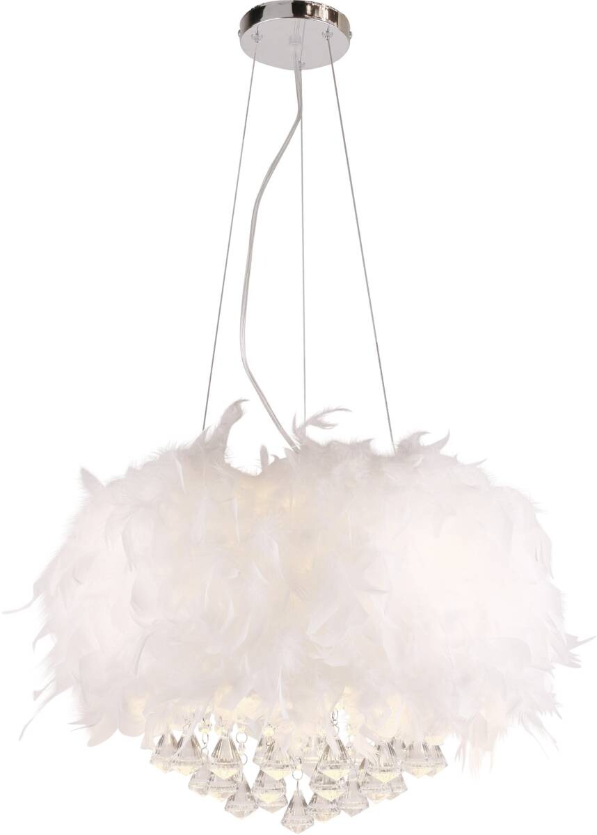 POCOline Pendelleuchte Haldis weiß Metall Acryl D: ca. 35 cm E14 3 Brennstellen