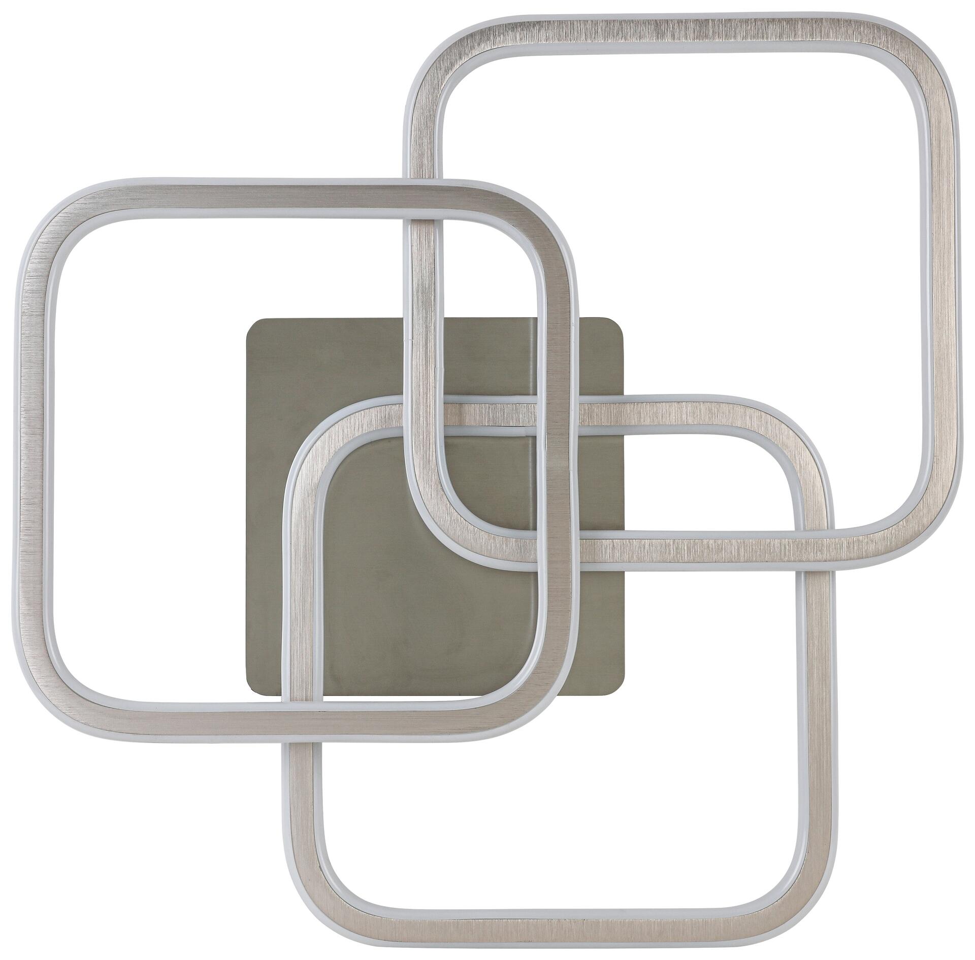 Nolo LED-Deckenleuchte Thrice nickel Satiniert Alu B/H/L: ca. 54x10x58 cm